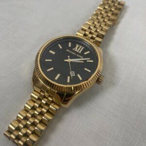 Michael Kors Gold Fluted Bezel Watch MK5909